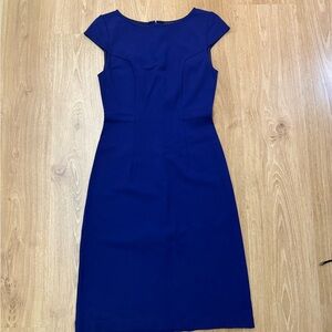 Theory Blue Cap Sleeve Dress